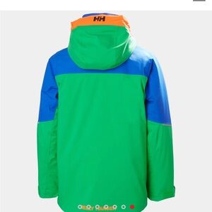 Helly Hansen Kids Jacket - Green, Blue, and Orange